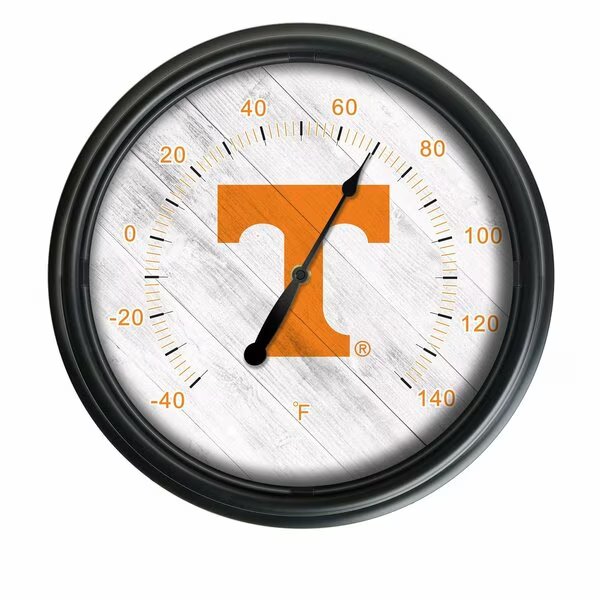 University of Tennessee Indoor/Outdoor LED Thermometer, Holland Bar Stool Co, Mfr#: ODThrm14BK-08Tennes